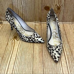 Sam Edelman Leopard Fur Pump